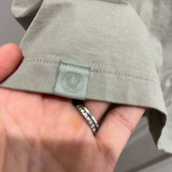 Lululemon Cotton Tee Size 10 Jade Grey - Picture 2 of 4